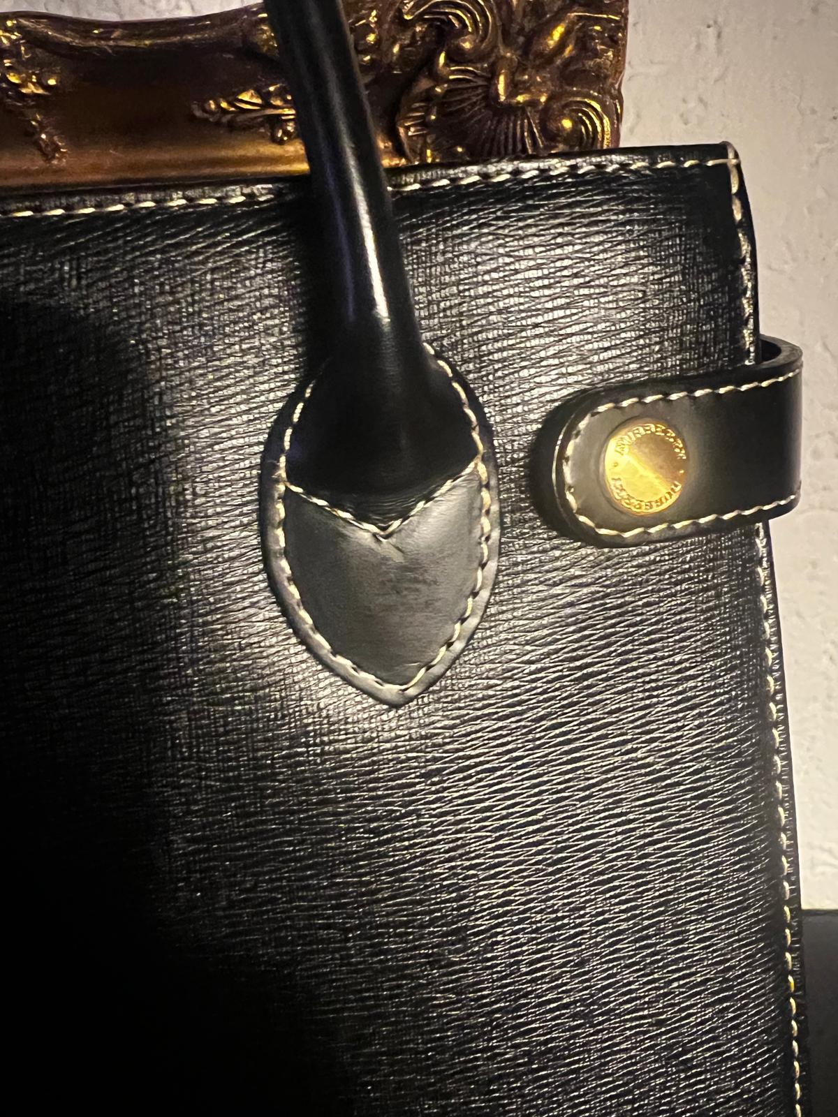 BURBERRY – Klassische Vintage Handtasche mit ikonischem Check-Futter