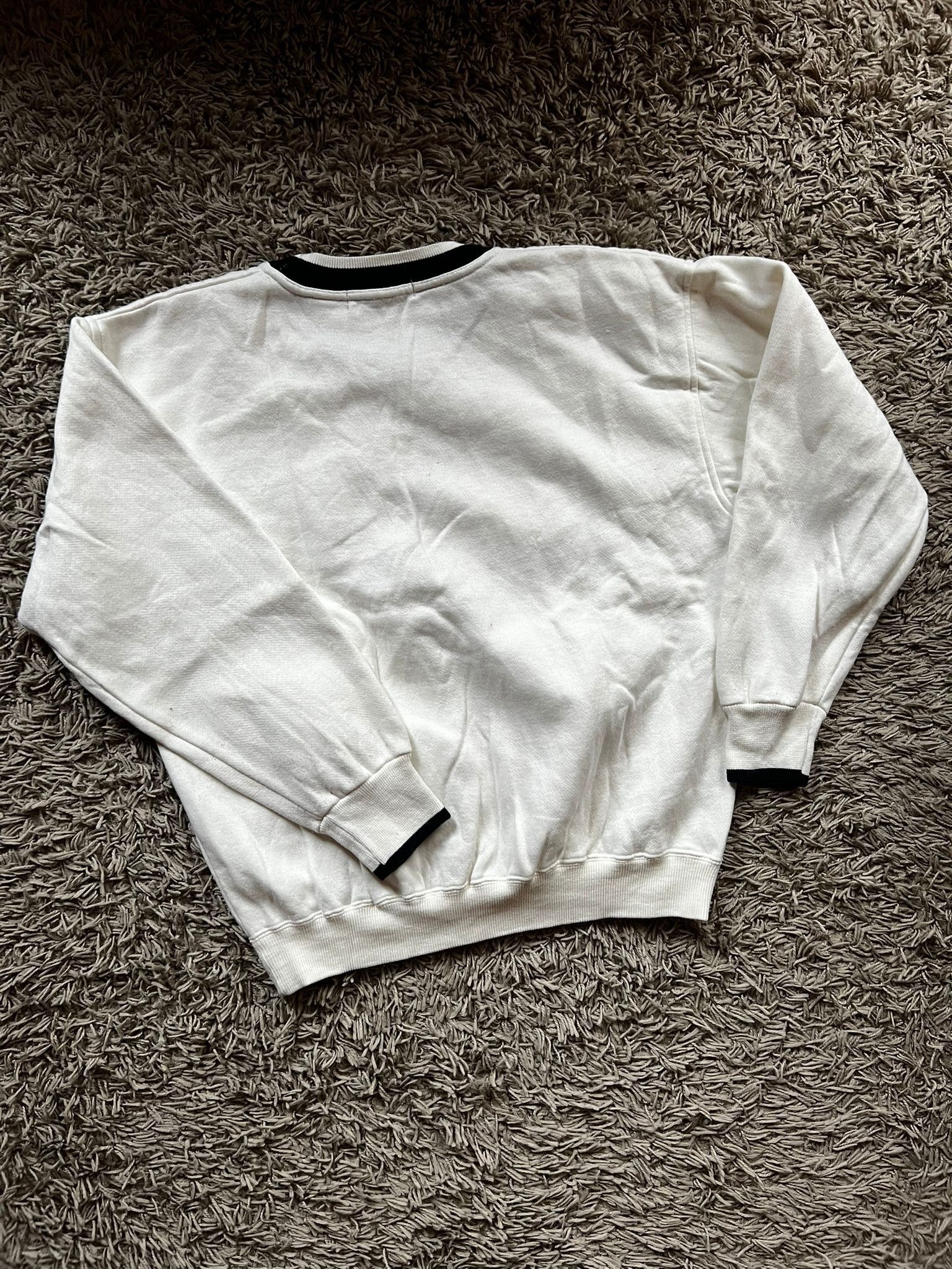 Silvio Valentino – Weißes Sweatshirt mit gesticktem Logo