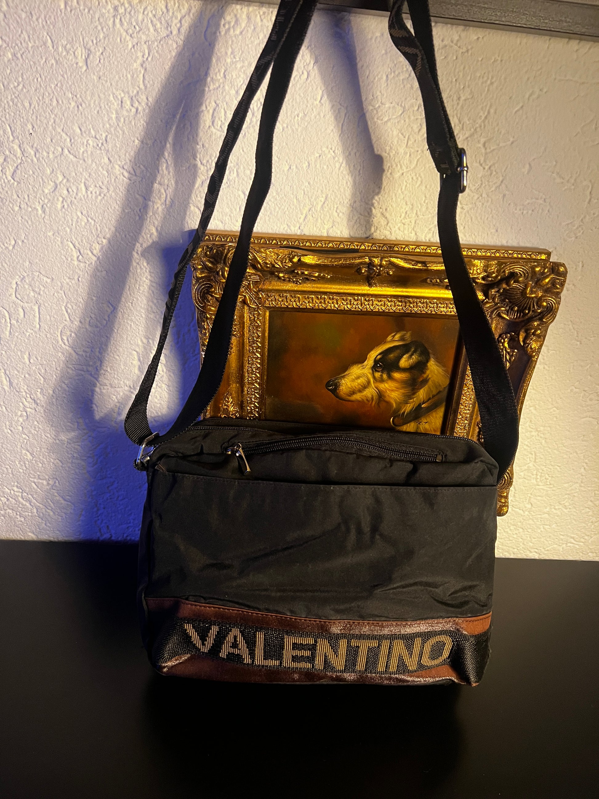 Valentino Umhängetasche schwarz Vintage