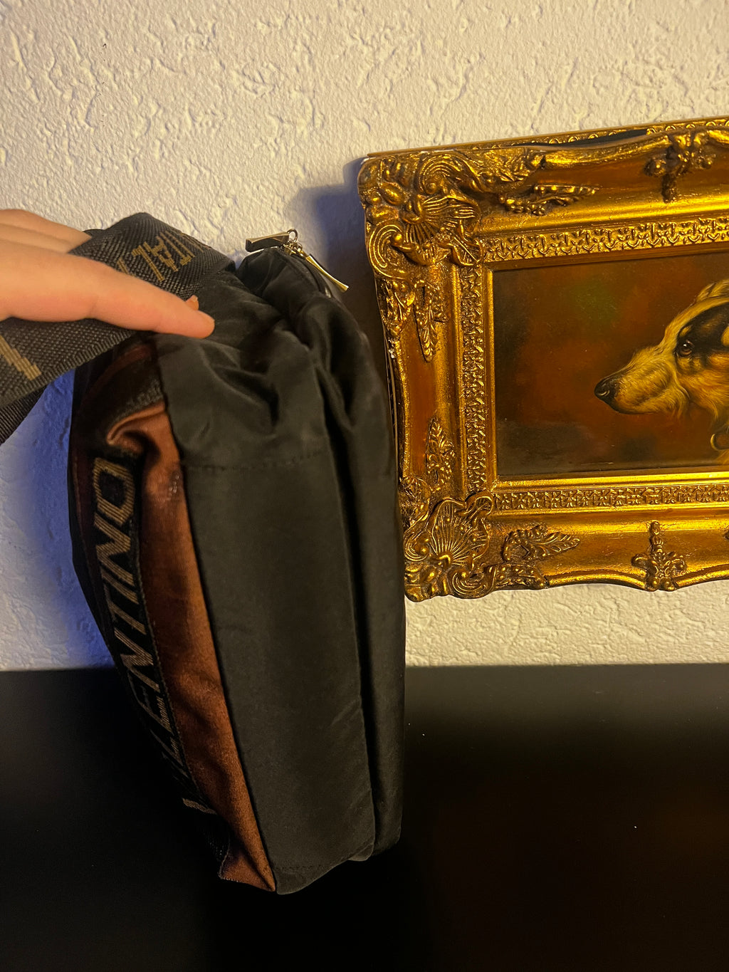 Valentino Umhängetasche schwarz Vintage