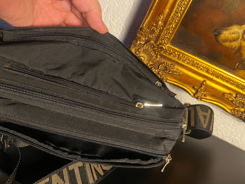 Valentino Umhängetasche schwarz Vintage