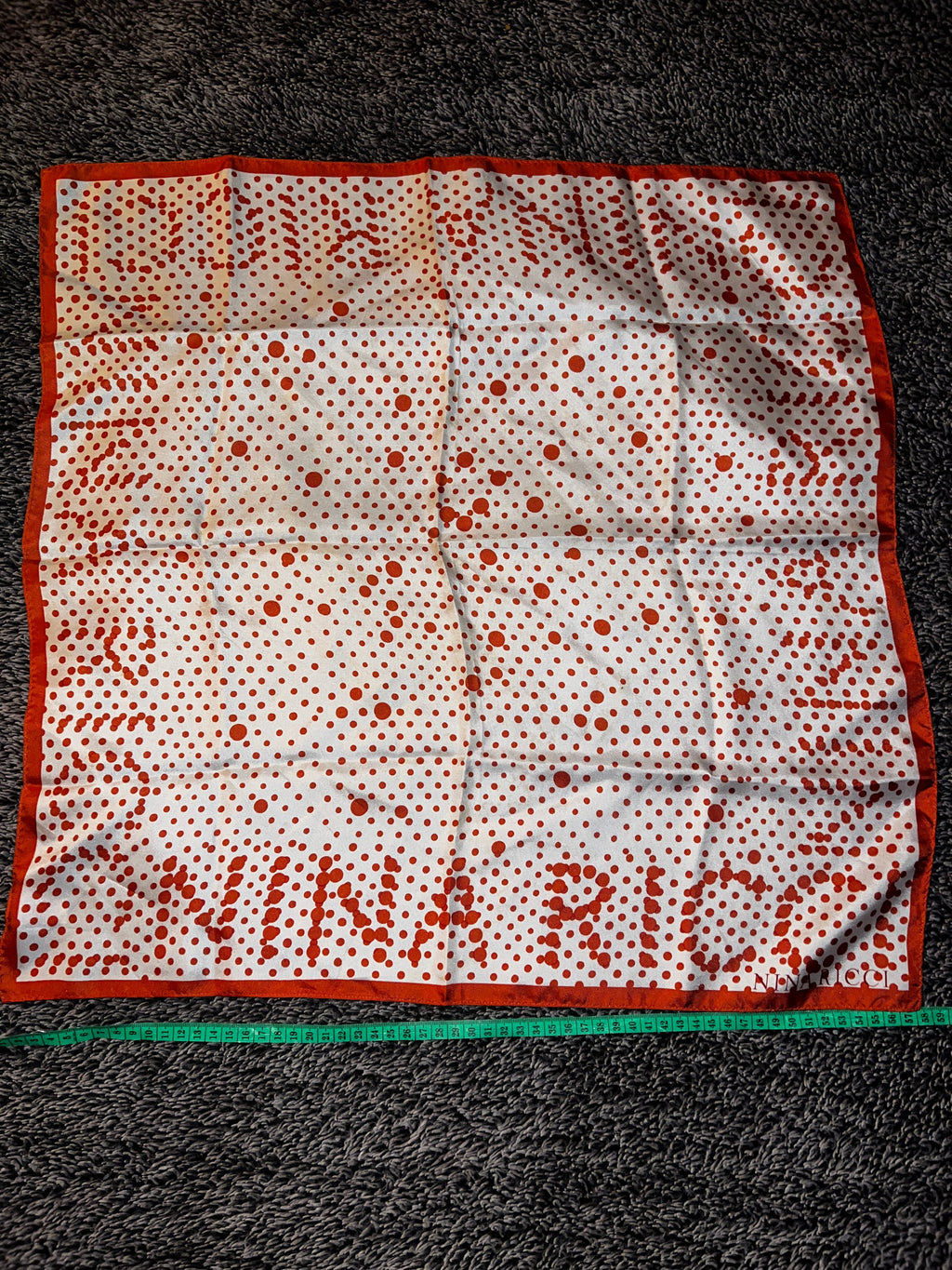 Nina Ricci Paris Seidentuch Polka Dots Vintage ca. 58x58