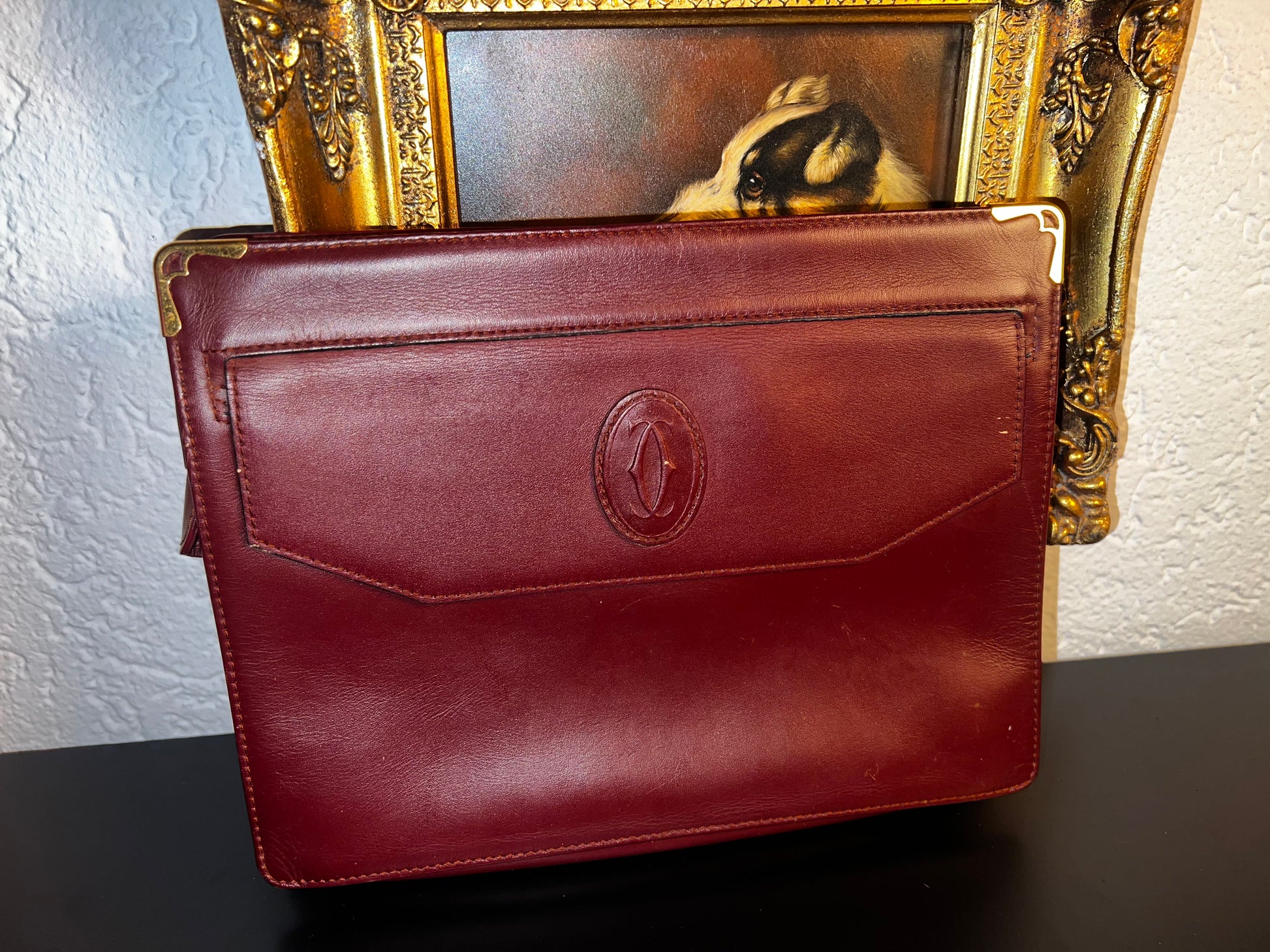 Cartier bordeauxrote Vintage-Tasche