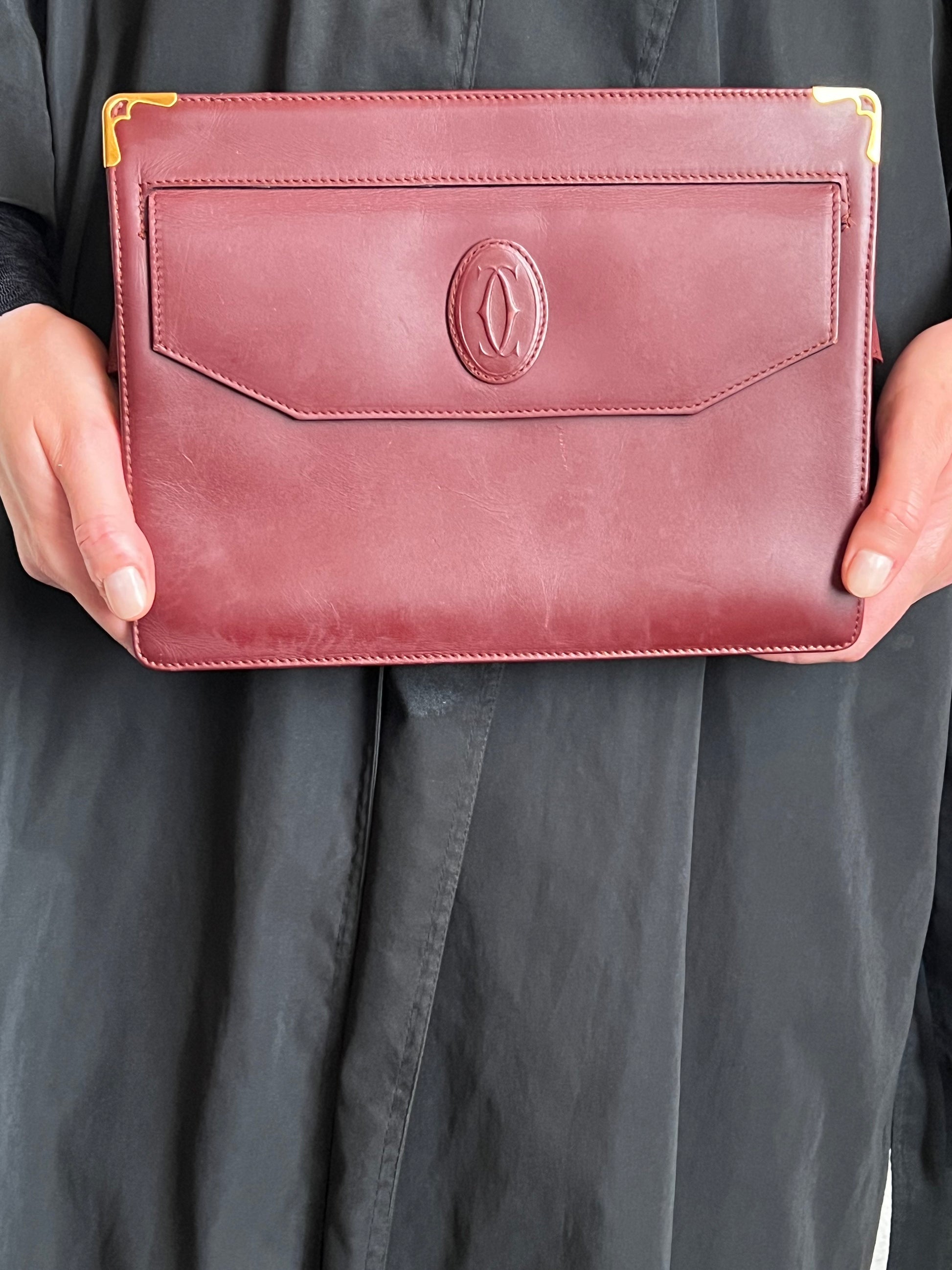 Cartier bordeauxrote Vintage-Tasche