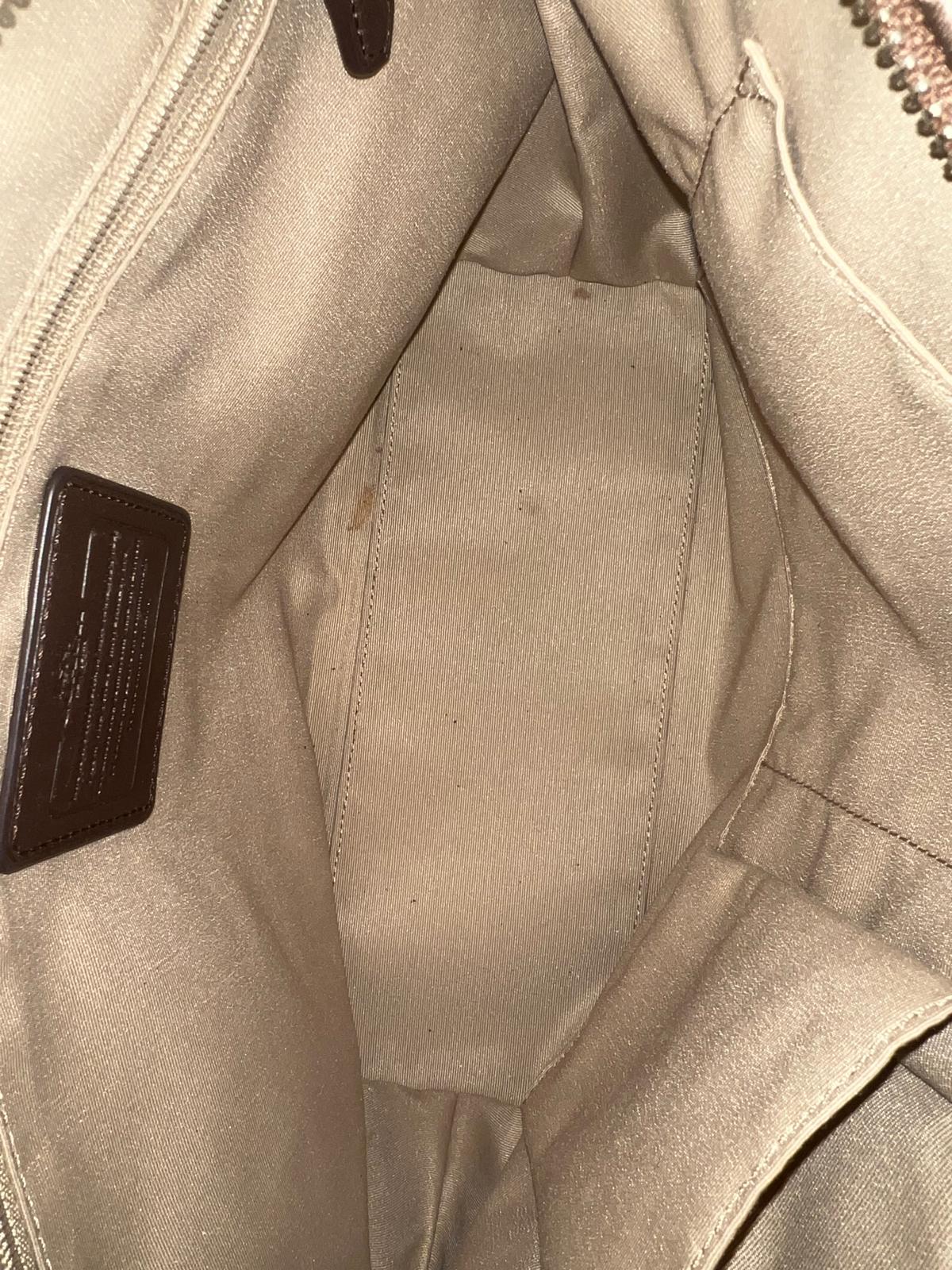 Coach – Signature Canvas Braun Leder Schultertasche