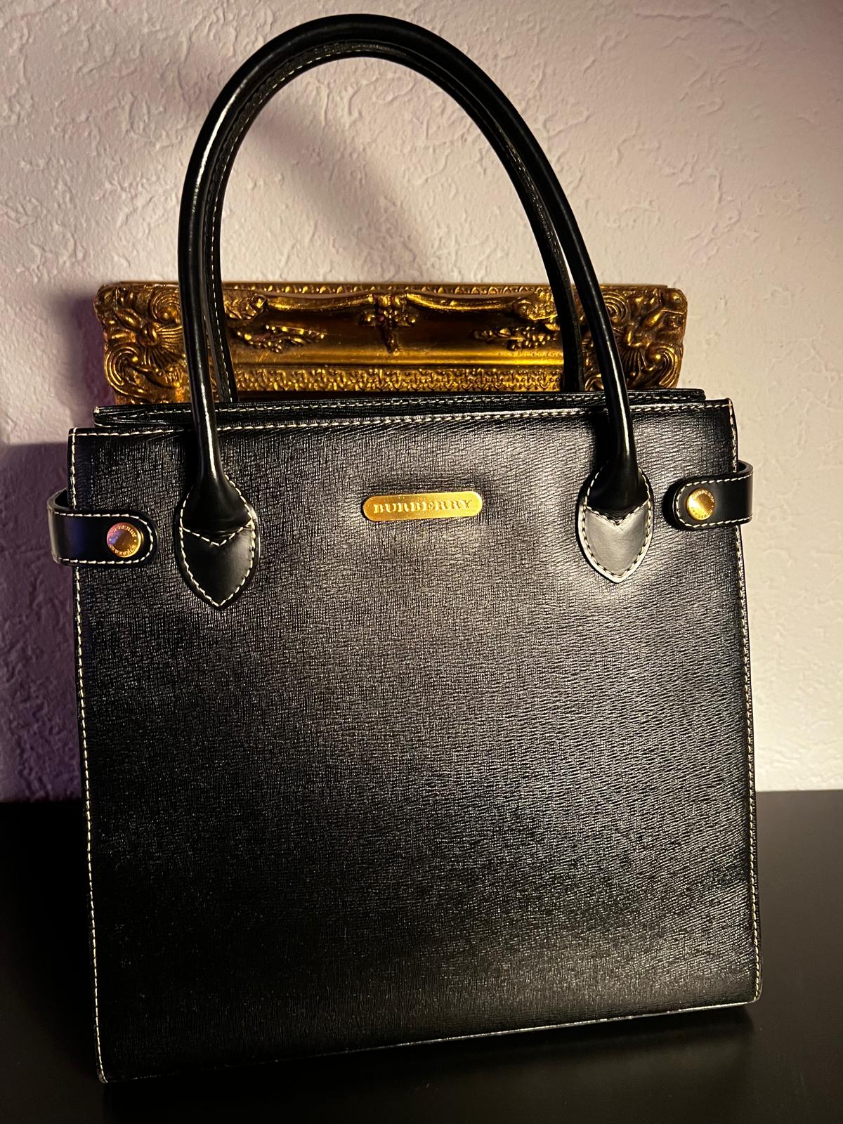 BURBERRY – Klassische Vintage Handtasche mit ikonischem Check-Futter