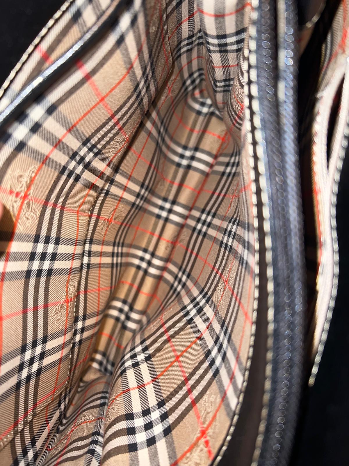 BURBERRY – Klassische Vintage Handtasche mit ikonischem Check-Futter