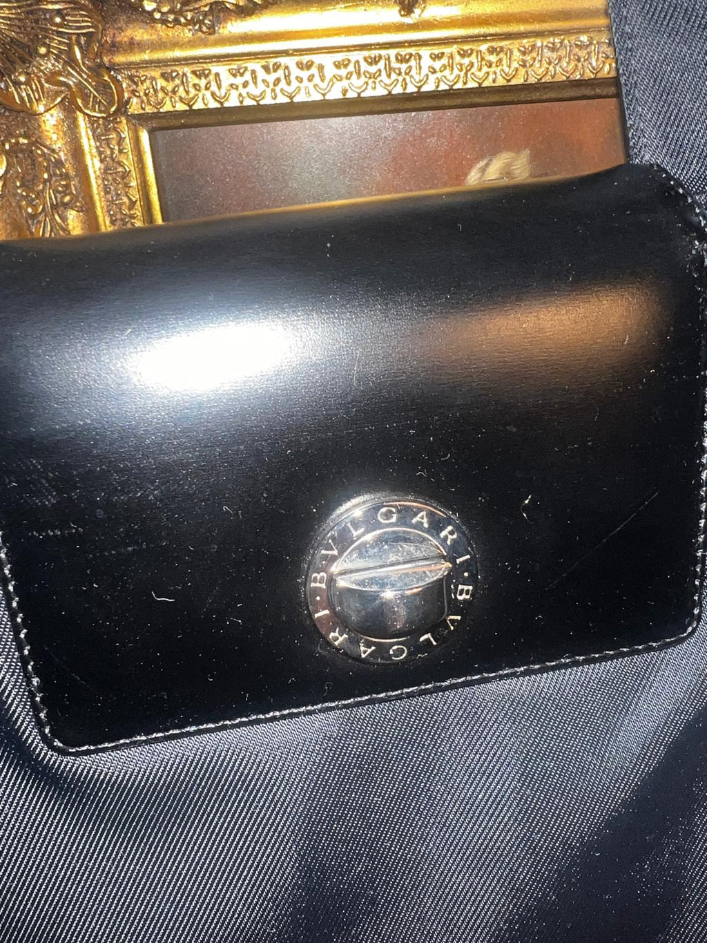 BVLGARI – Elegante Vintage Handtasche aus Nylon & Leder