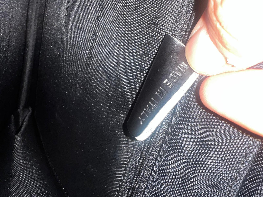 BVLGARI – Elegante Vintage Handtasche aus Nylon & Leder