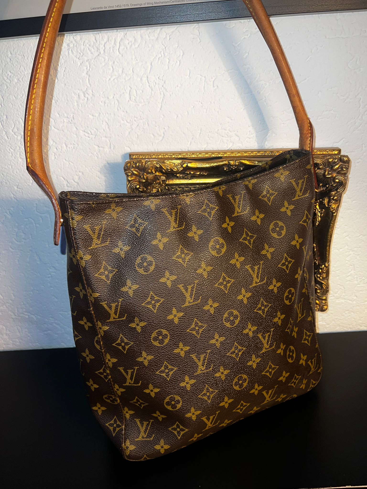 Louis Vuitton Monogram Vintage Handtasche PM Leder Schultert