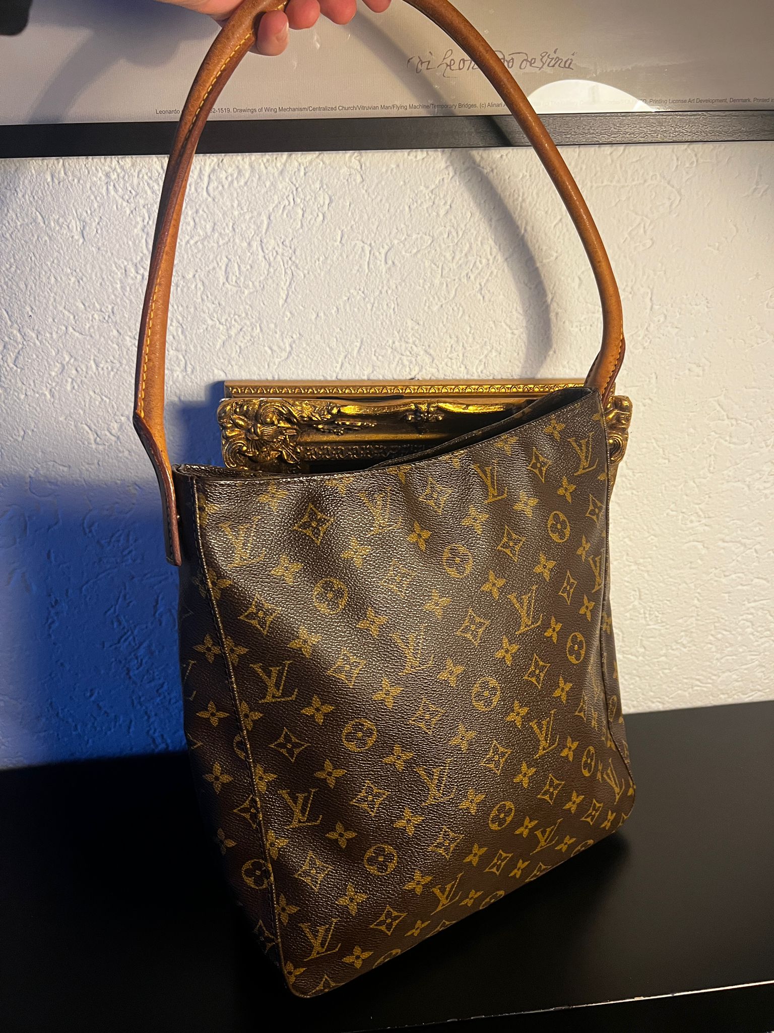 Louis Vuitton Monogram Vintage Handtasche PM Leder Schultert