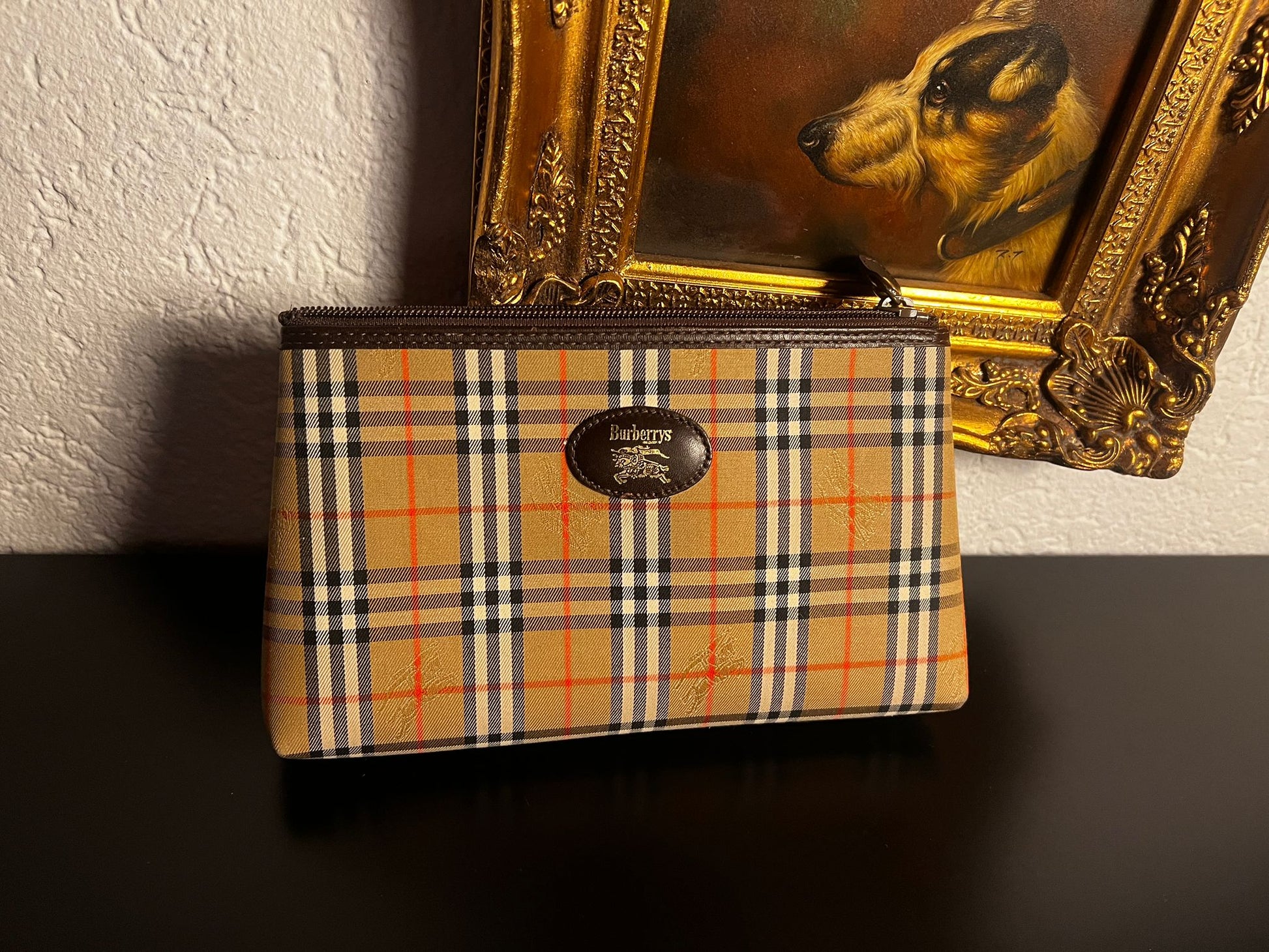 Burberrys Vintage Kosmetiktasche / Clutch Nova Check