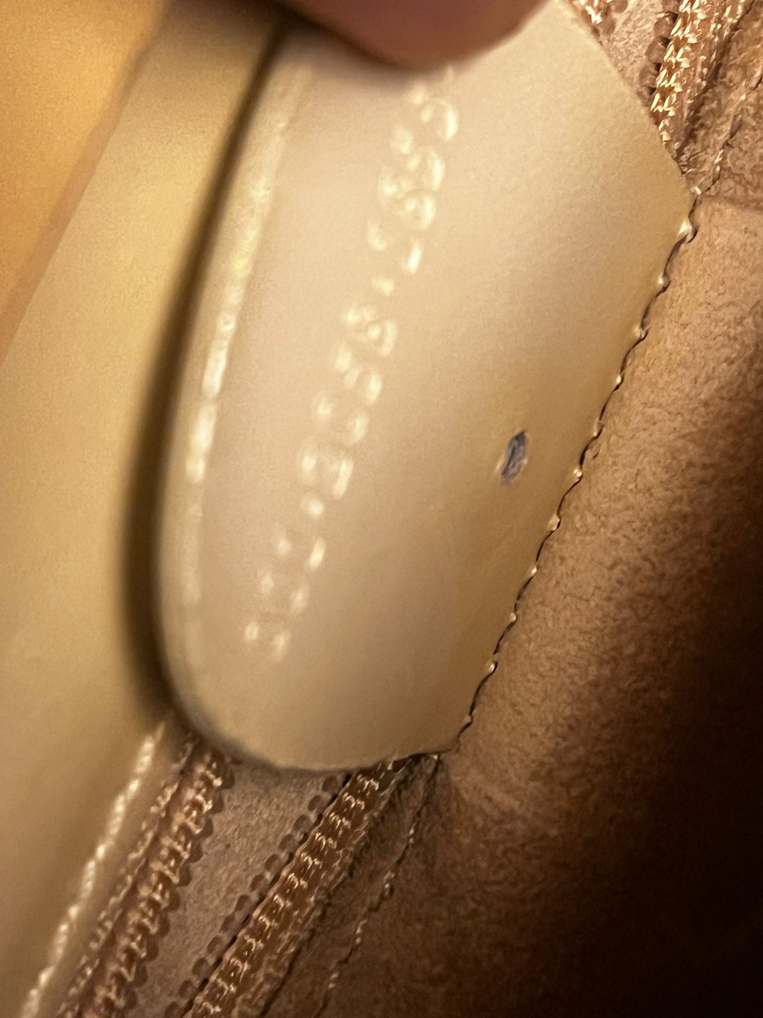 GUCCI Vintage Leder Tasche Off-White / Creme