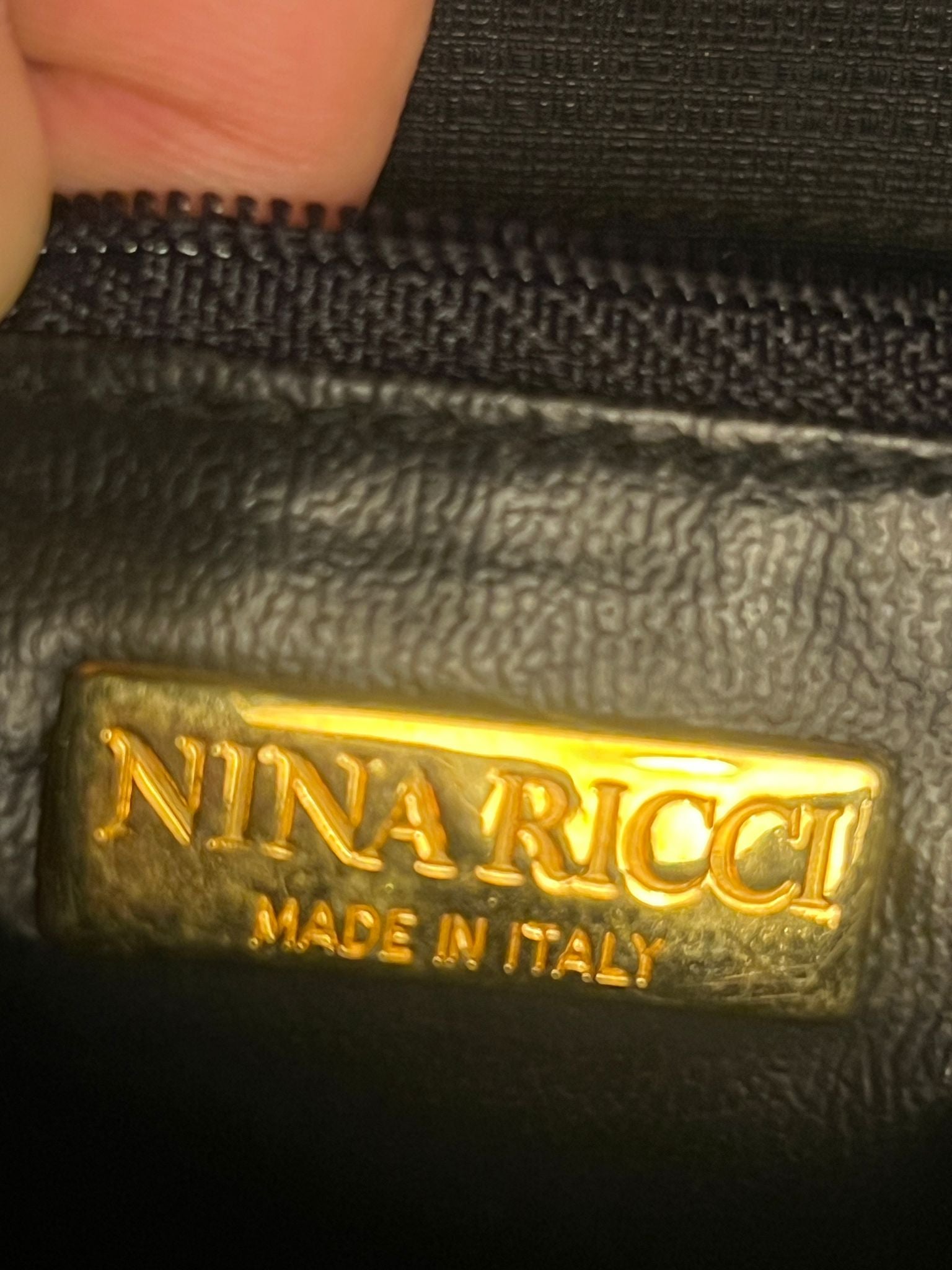 NINA RICCI Paris Vintage Tote Bag Schwarz TOP