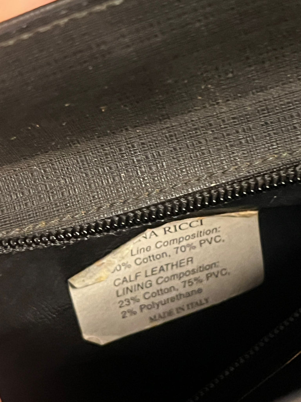 NINA RICCI Paris Vintage Tote Bag Schwarz TOP