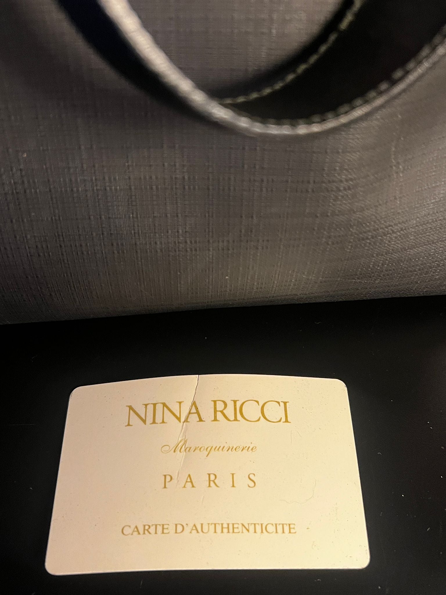 NINA RICCI Paris Vintage Tote Bag Schwarz TOP