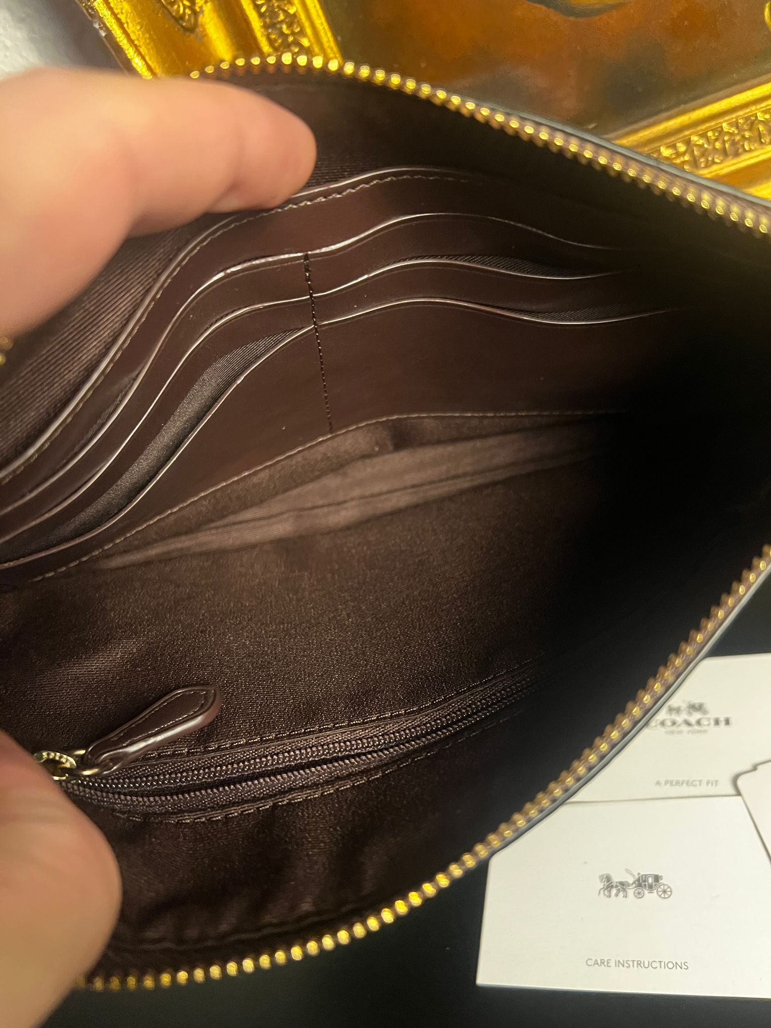 COACH Leder Tasche Braun Logo Print inkl. Tags Wie Neu