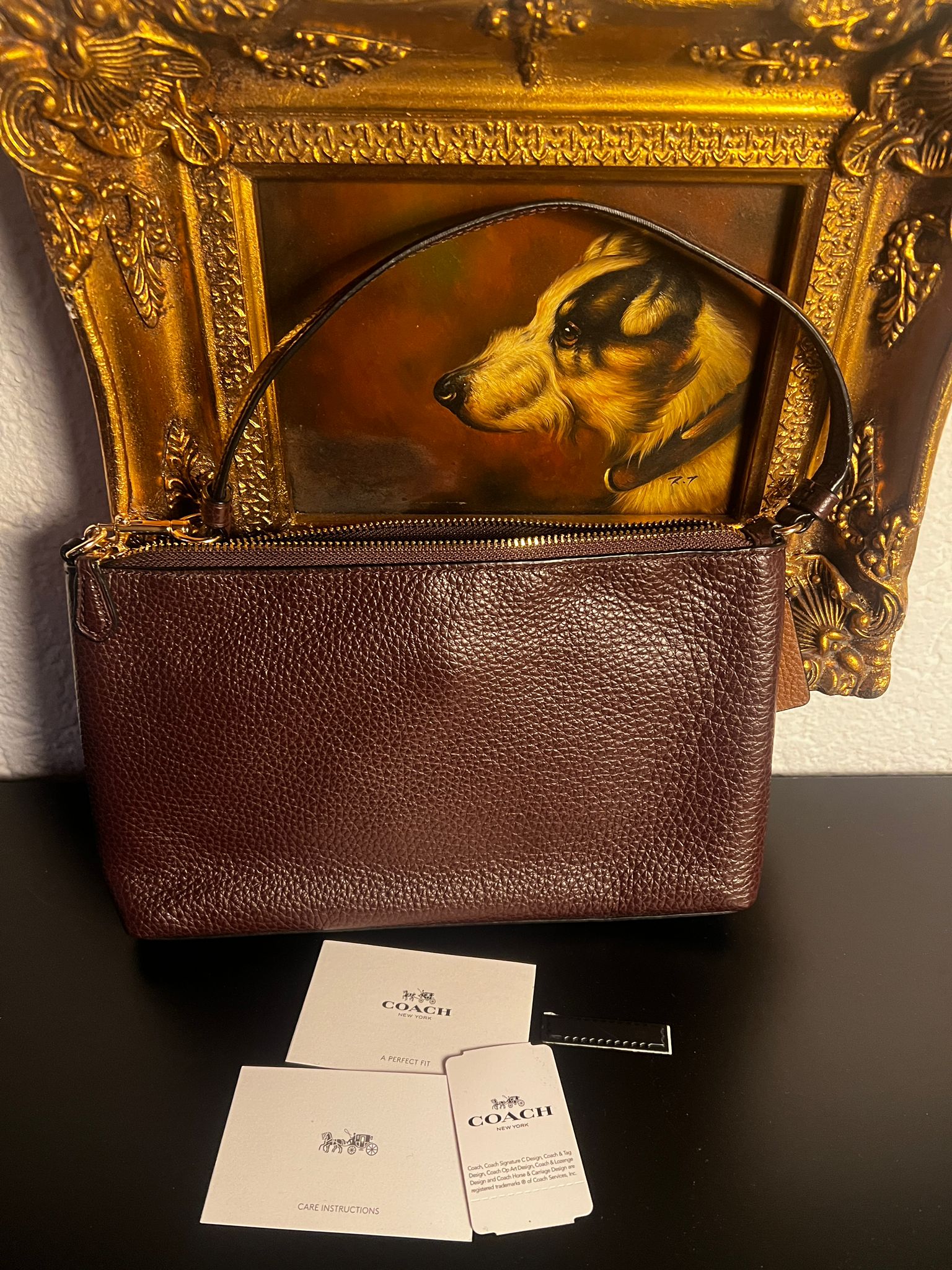 COACH Leder Tasche Braun Logo Print inkl. Tags Wie Neu