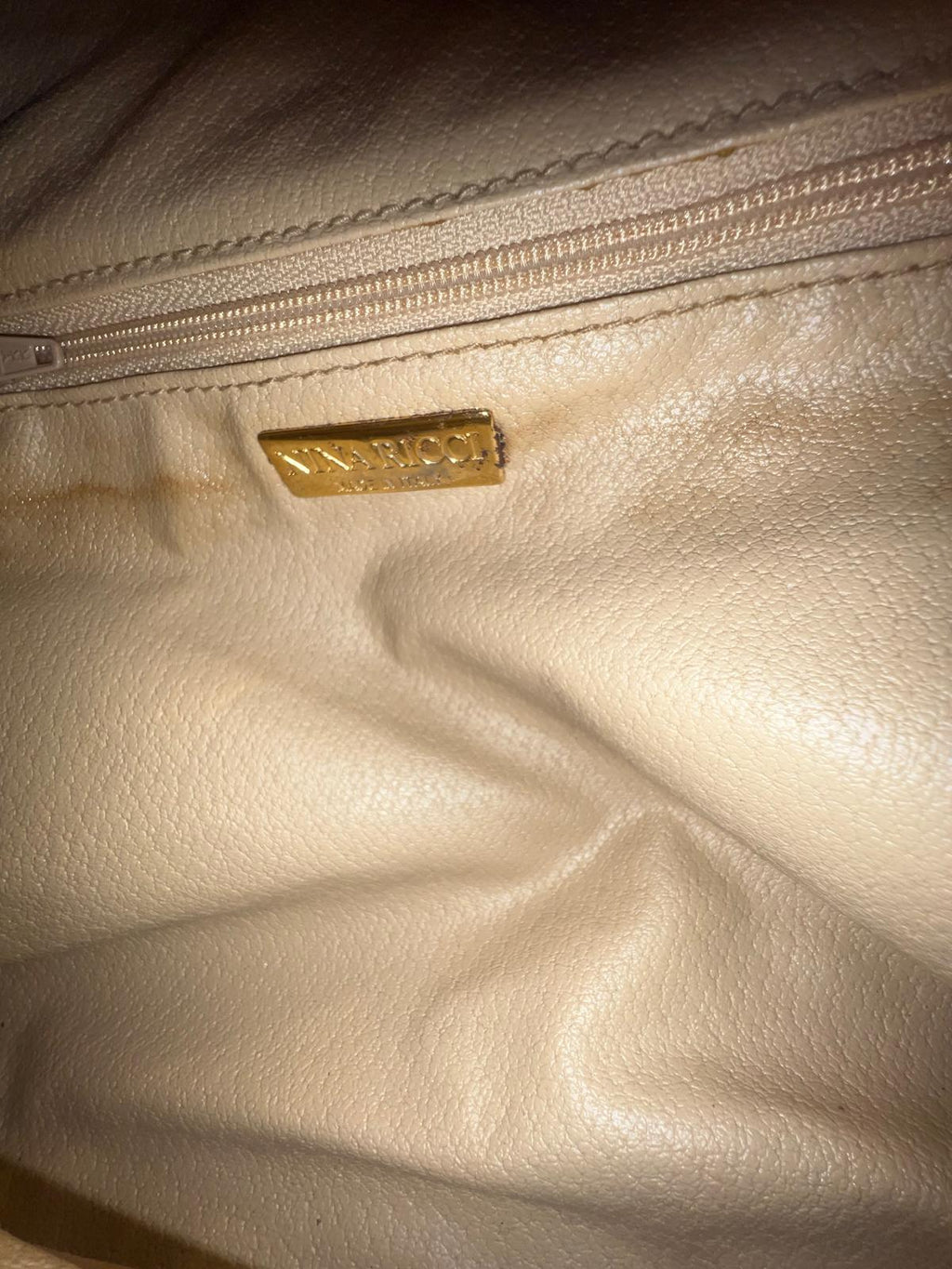 Nina Ricci – Cognacfarbene Leder-Schultertasche