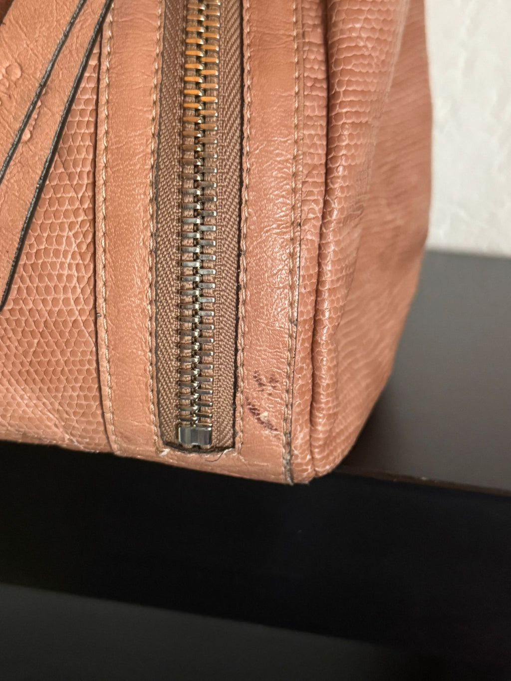 Chloé – rosébraune Leder-Satchel mit Logo