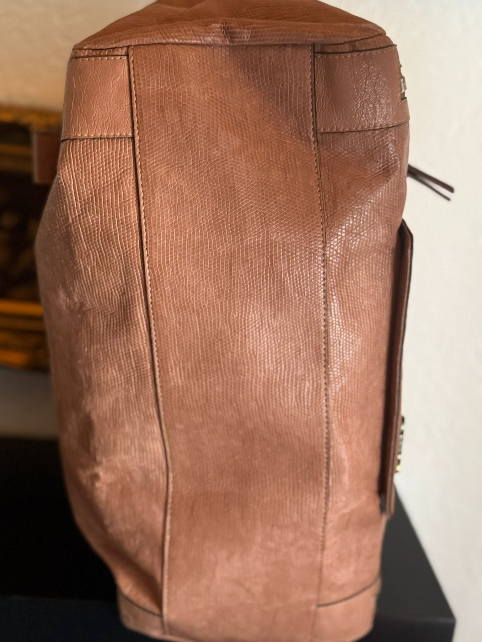 Chloé – rosébraune Leder-Satchel mit Logo