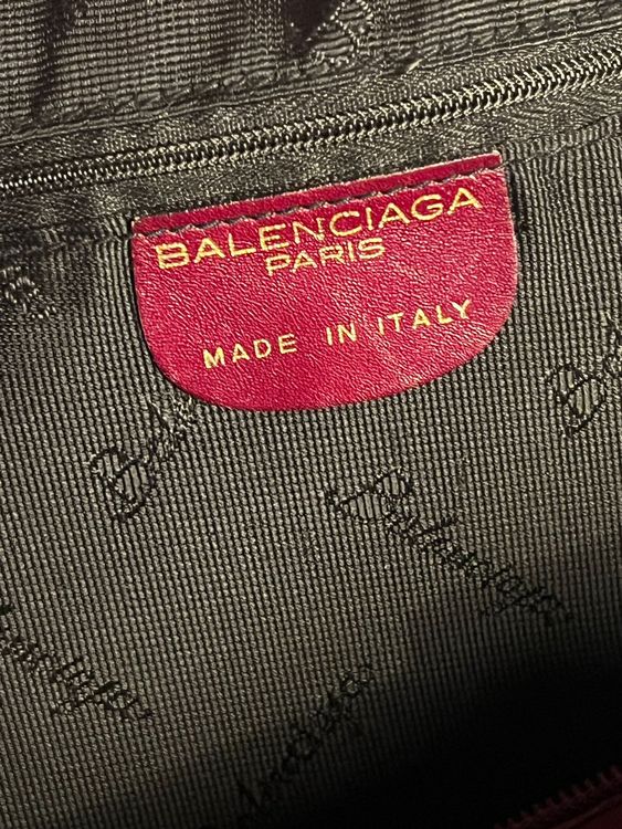 Balenciaga Vintage Handtasche Bordeaux – Made in Italy