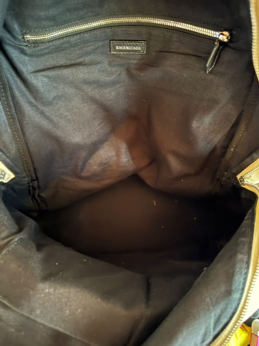 Balenciaga Wheel Backpack Canvas Beige/Schwarz