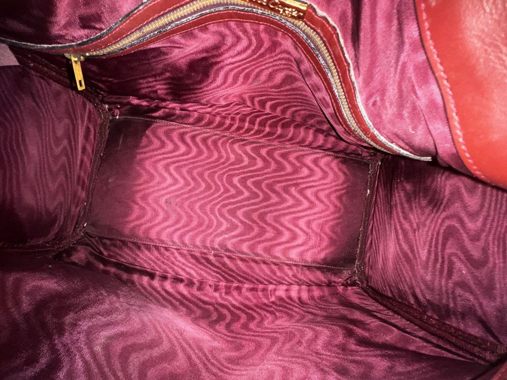 Cartier Les Must Bordeaux Leder Bowling Bag