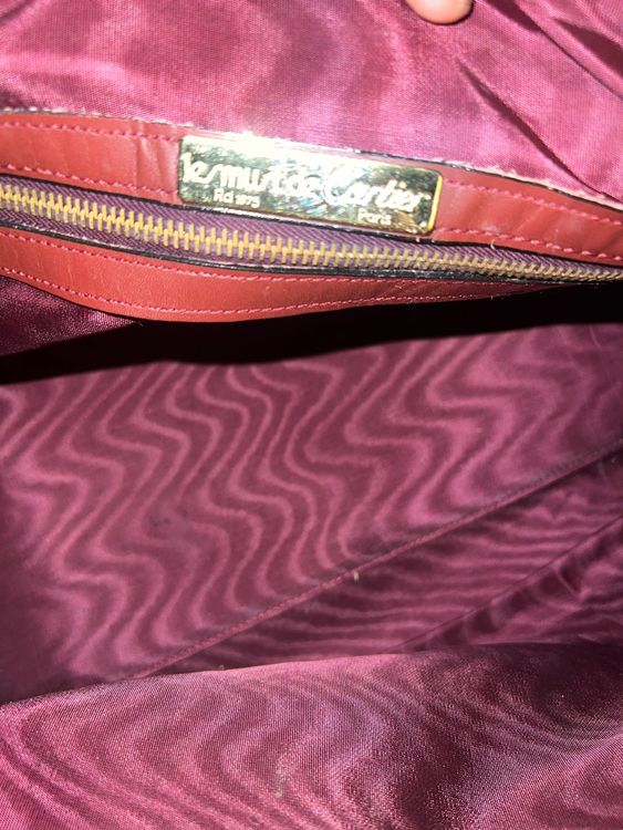 Cartier Les Must Bordeaux Leder Bowling Bag