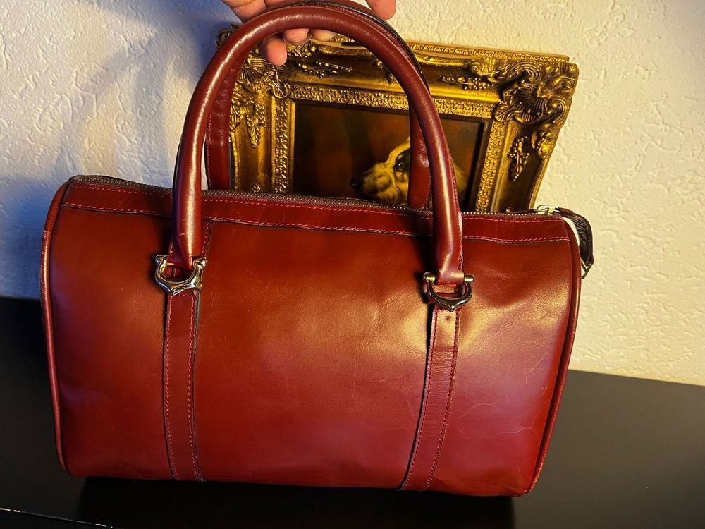 Cartier Les Must Bordeaux Leder Bowling Bag