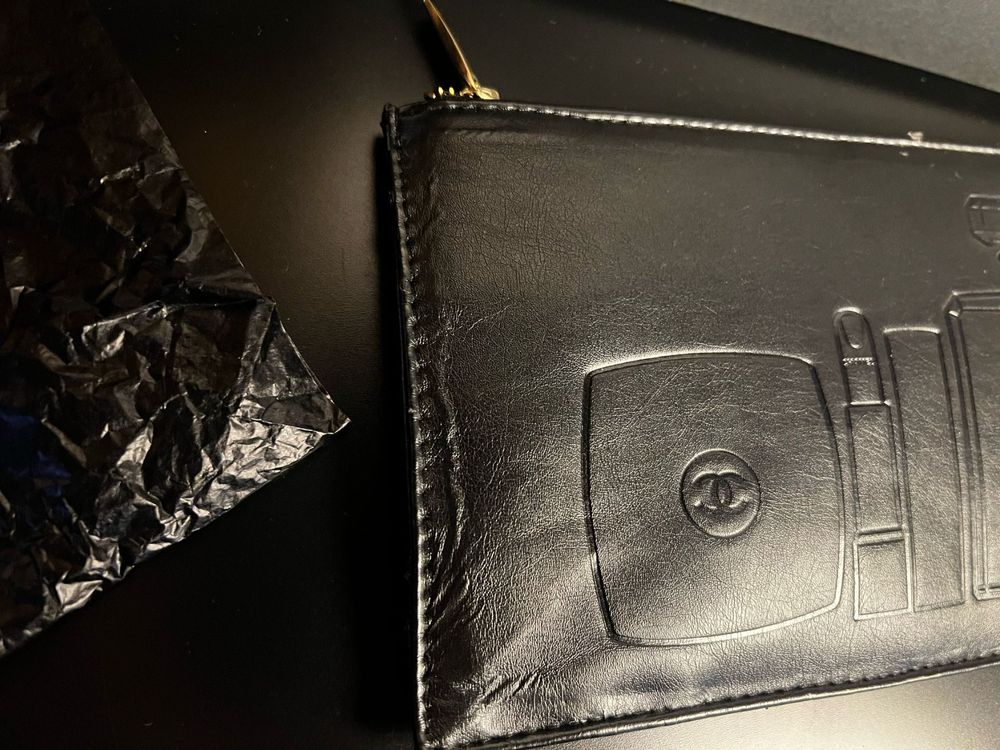 Chanel Beauty – Schwarze Clutch / Kosmetiktasche