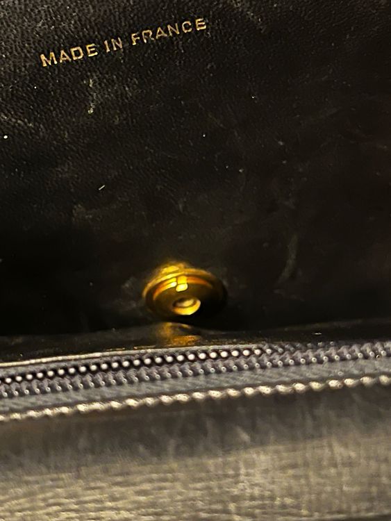 Chanel Vintage Classic Flap Bag - Schwarz / Gold 25cm x 18cm