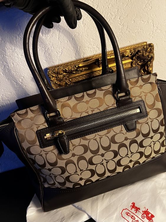 Coach Handtasche / Tote Bag – Signature Canvas & Leder