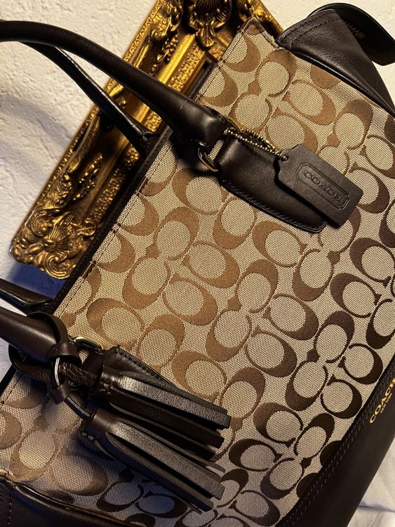 Coach Handtasche / Tote Bag – Signature Canvas & Leder