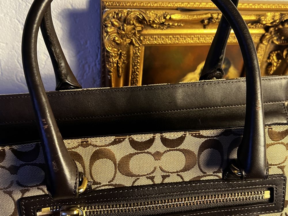 Coach Handtasche / Tote Bag – Signature Canvas & Leder