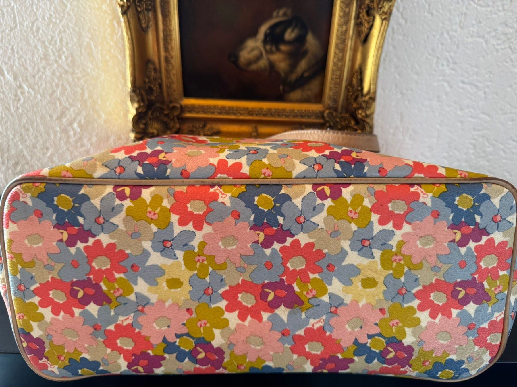 Coach Handtasche/Tote Bag mit Blumenmuster.