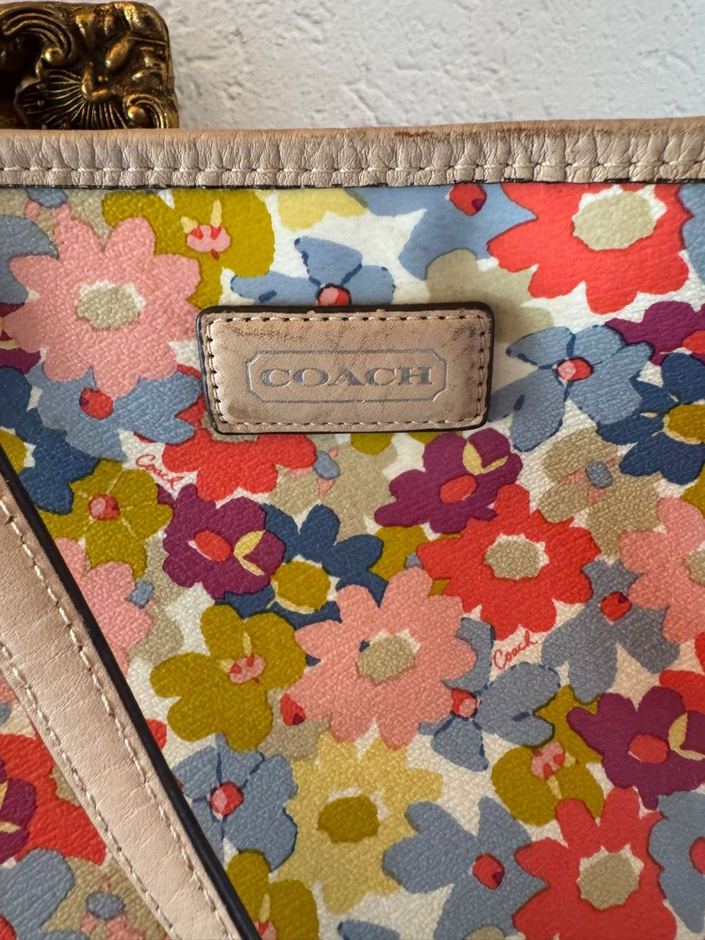 Coach Handtasche/Tote Bag mit Blumenmuster.