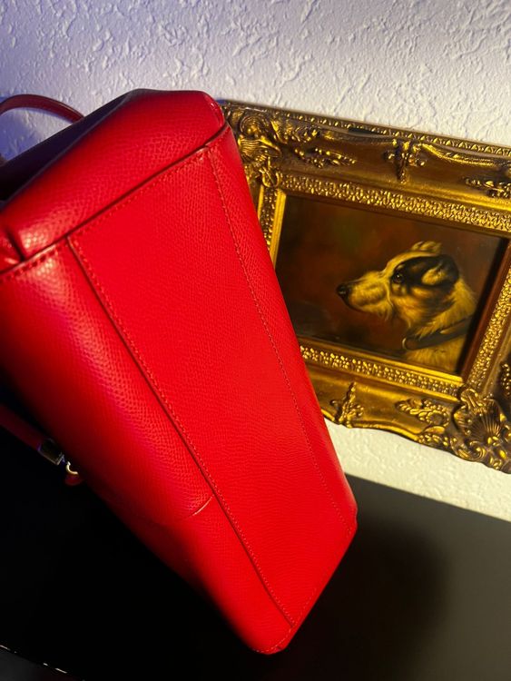Coach Lederhandtasche – Rot, wie neu, mit Schulterriemen