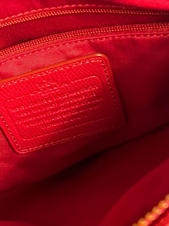 Coach Lederhandtasche – Rot, wie neu, mit Schulterriemen