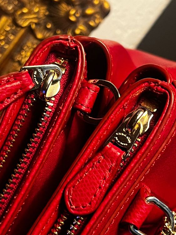 Coach Lederhandtasche – Rot, wie neu, mit Schulterriemen
