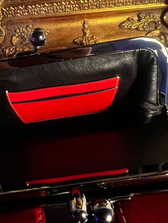 Coach x Disney Mickey Mouse Leder-Clutch / Mini Bag – Rot