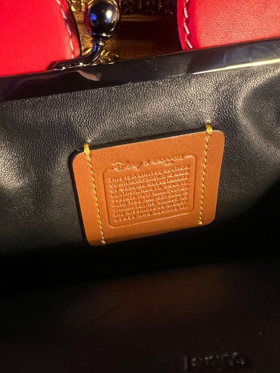 Coach x Disney Mickey Mouse Leder-Clutch / Mini Bag – Rot