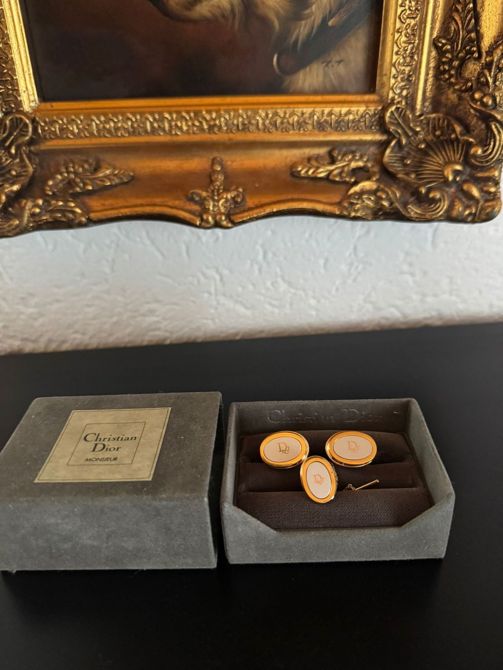 Elegante Christian Dior Manschettenknöpfe, mit Box