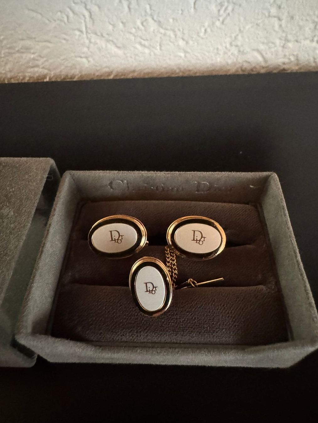 Elegante Christian Dior Manschettenknöpfe, mit Box