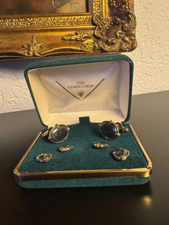 Elegantes Manschettenknopf-Set, Vintage Stil