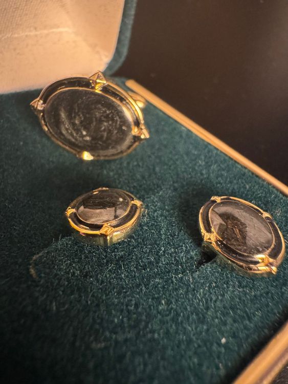 Elegantes Manschettenknopf-Set, Vintage Stil