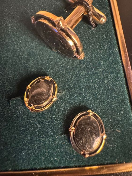 Elegantes Manschettenknopf-Set, Vintage Stil