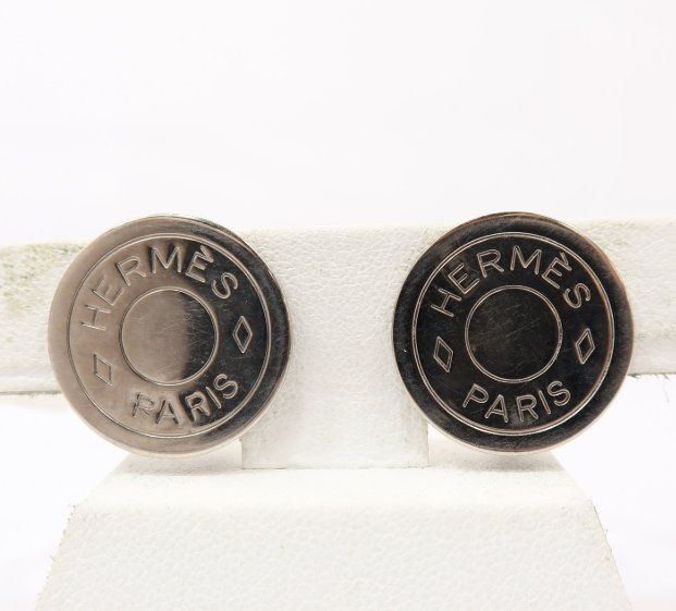 Hermès Paris Clip-Ohrringe in Silberoptik