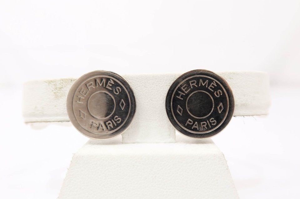 Hermès Paris Clip-Ohrringe in Silberoptik
