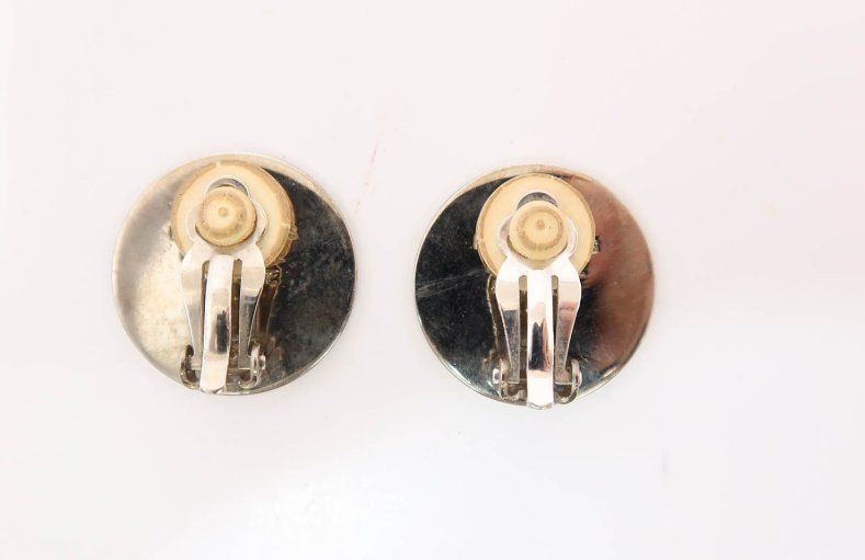 Hermès Paris Clip-Ohrringe in Silberoptik